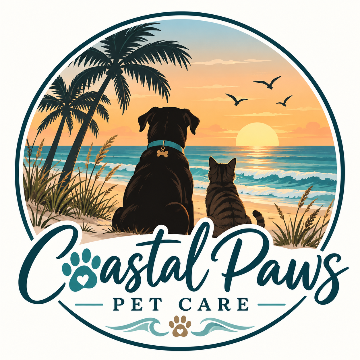 Coastal Paws Pet Care logo